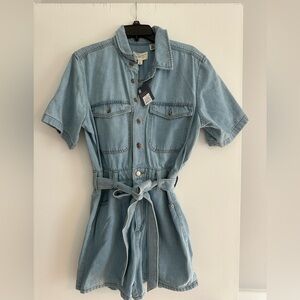 Universal Thread Light Blue Button-Up Jumpsuit